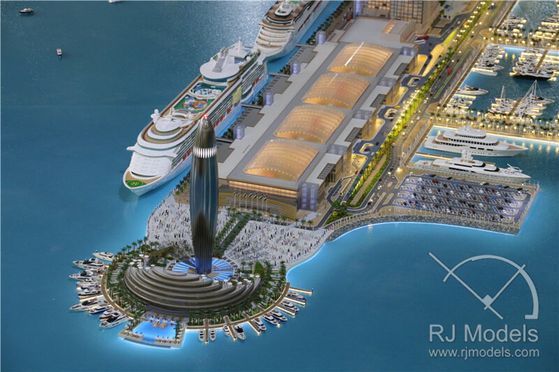 Model de plan general al proiectului portuar din Dubai