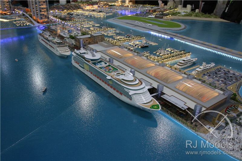 Model de plan general al proiectului portuar din Dubai