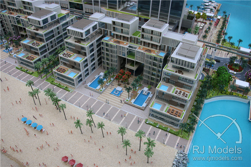 Modelul de masterplan al proiectului portuar din Dubai, RJ Mdoels