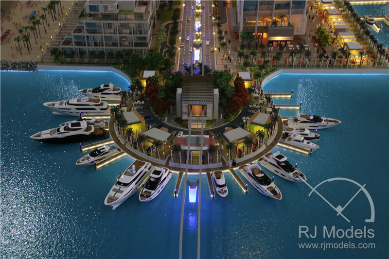 Modelul de masterplan al proiectului portuar din Dubai, RJ Mdoels