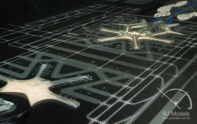 Beijing International Airport T4 Model which is designed by Zaha Hadid