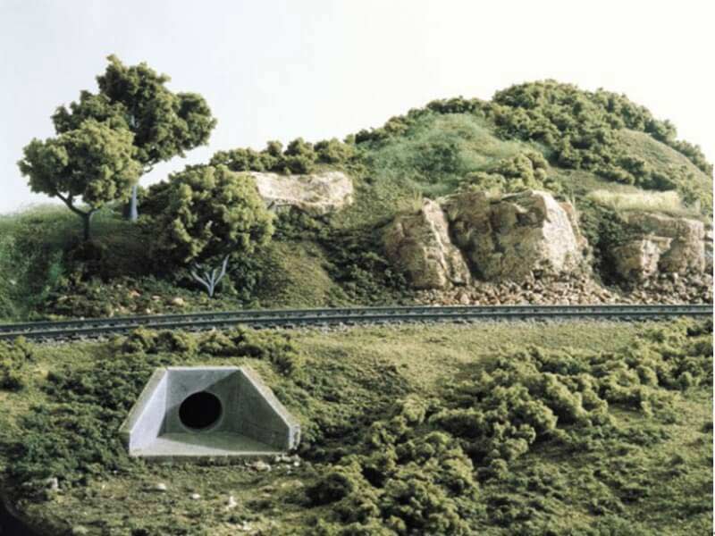 Landscape model made of Dark Green Coarse Turf Bag