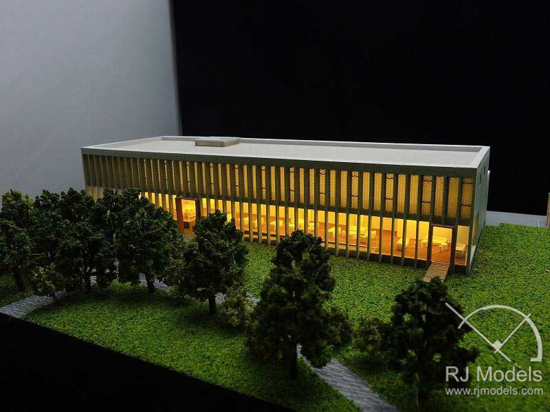 Model of landscape scenery made of Forest Green Bushes