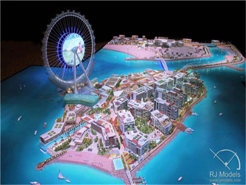 Blue Water Ferris Wheels Model