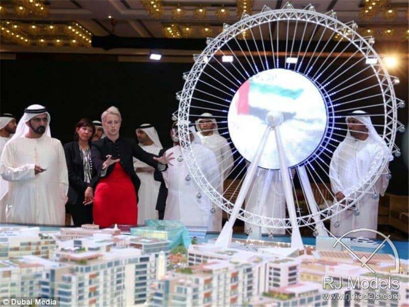 Blue Water Ferris Wheels Model