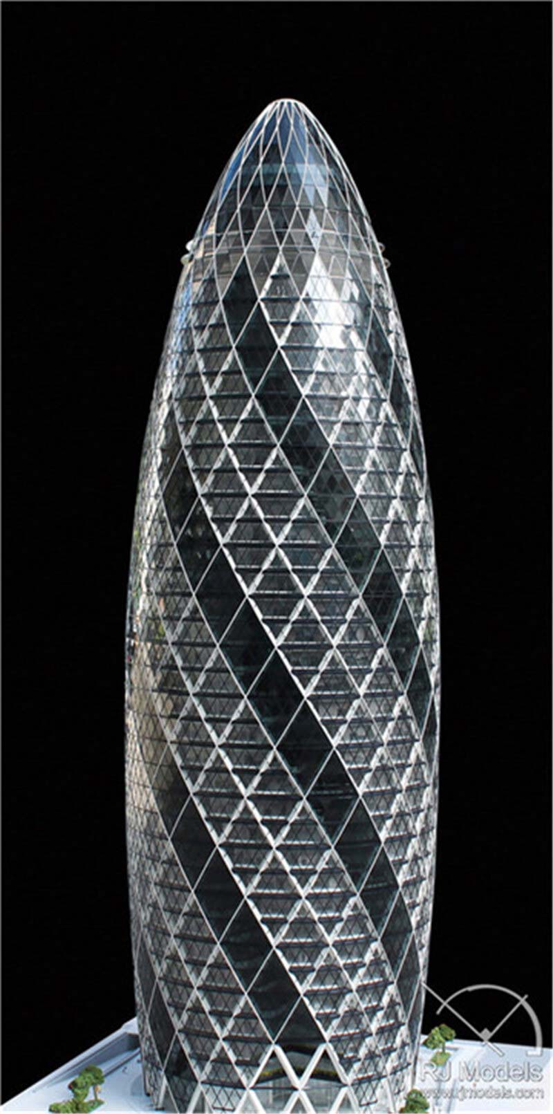 The delicate and exquisite model of The Gherkin
