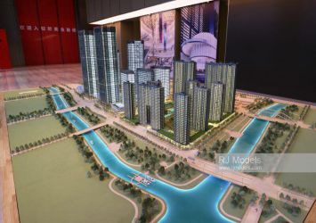 Master plan model in Hangzhou model by Foster and Partners