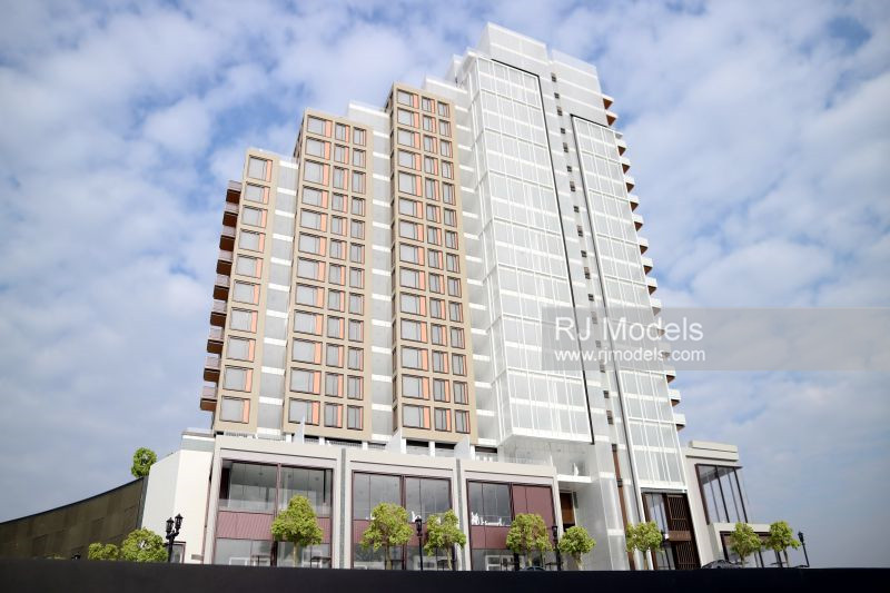 Machetă a clădirii portului maritim Echelon din Boston