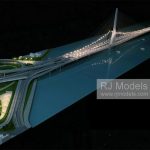 Zaha Hadid Danjiang Bridge Taiwan 1:500 - 2