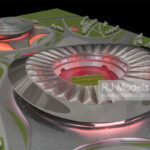 Zaha Hadid Changsha Olympic Sports Center 1:400 - 1
